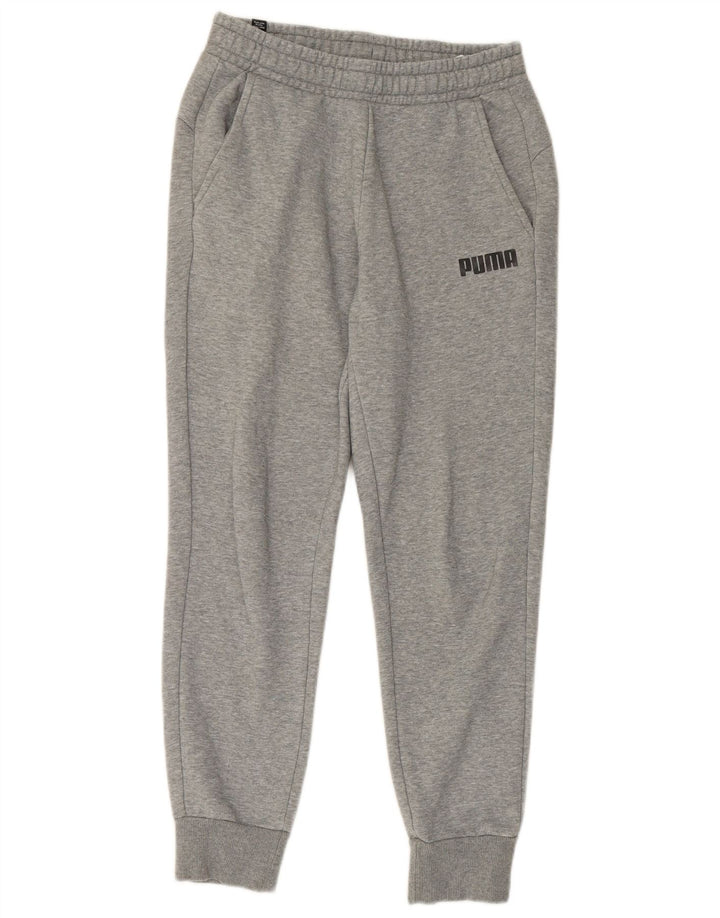 PUMA Mens Tracksuit Trousers Joggers Small  Grey Cotton