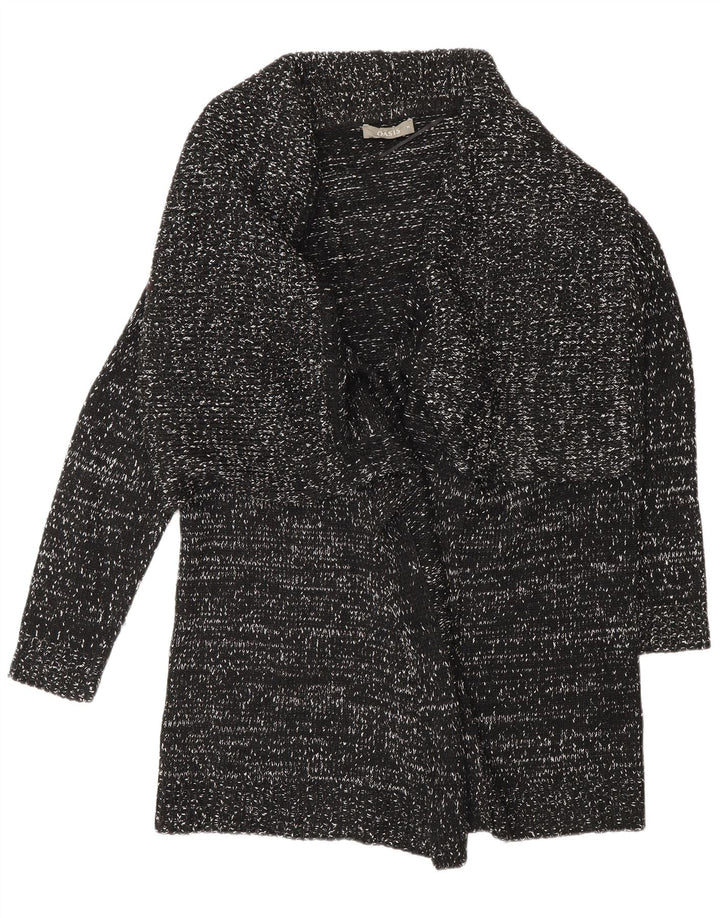 Oasis Womens Oversized Longline Cardigan Sweater UK 14 Medium Black Flecked