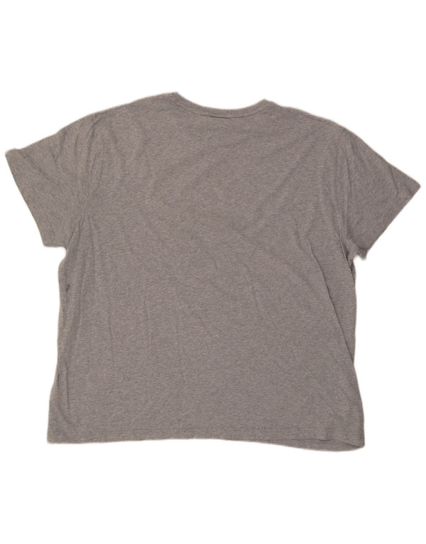 Gant Mens Graphic T-Shirt Top 4XL Grey Flecked Cotton