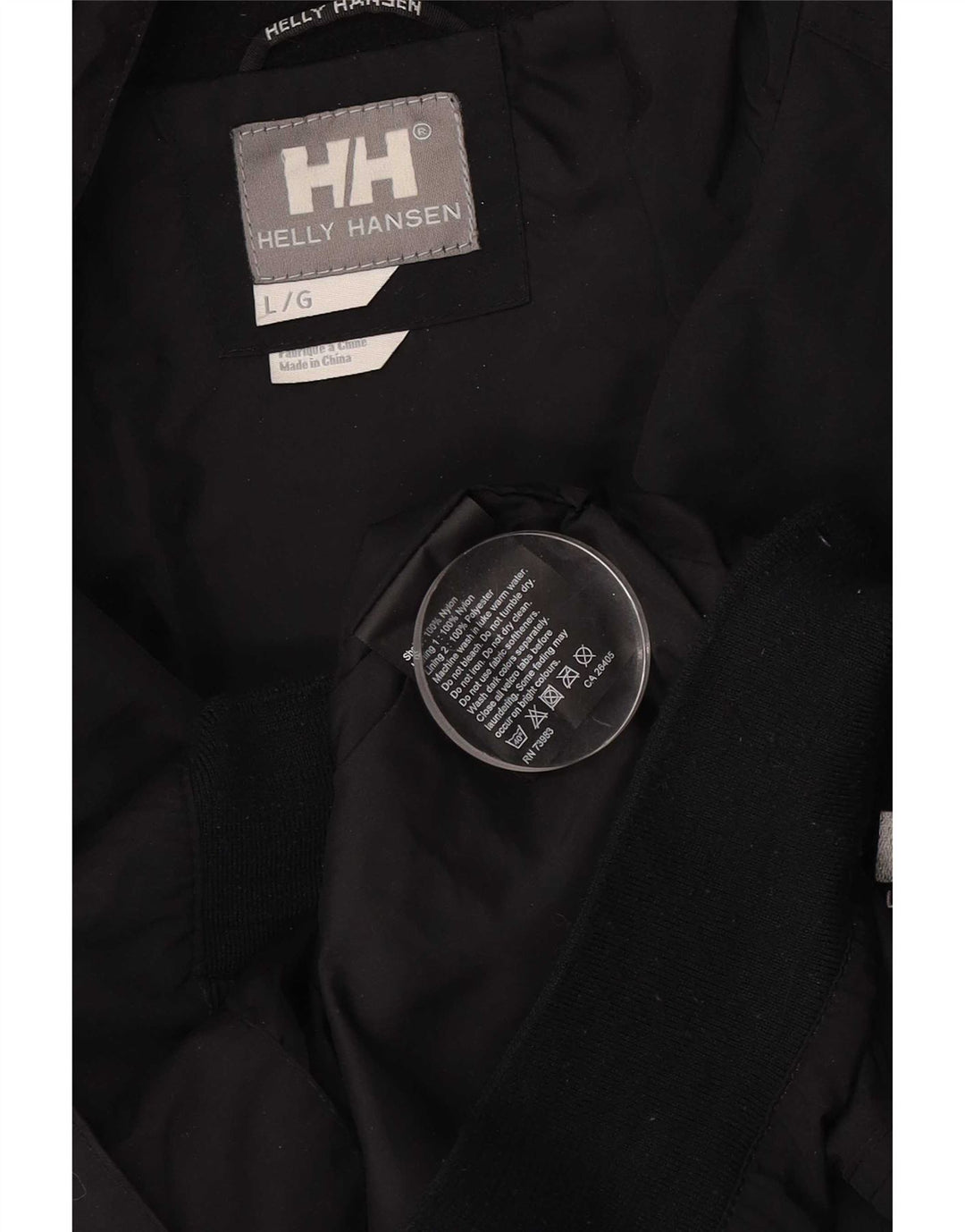 Helly Hansen Mens Bomber Jacket UK 40 Large Black Nylon