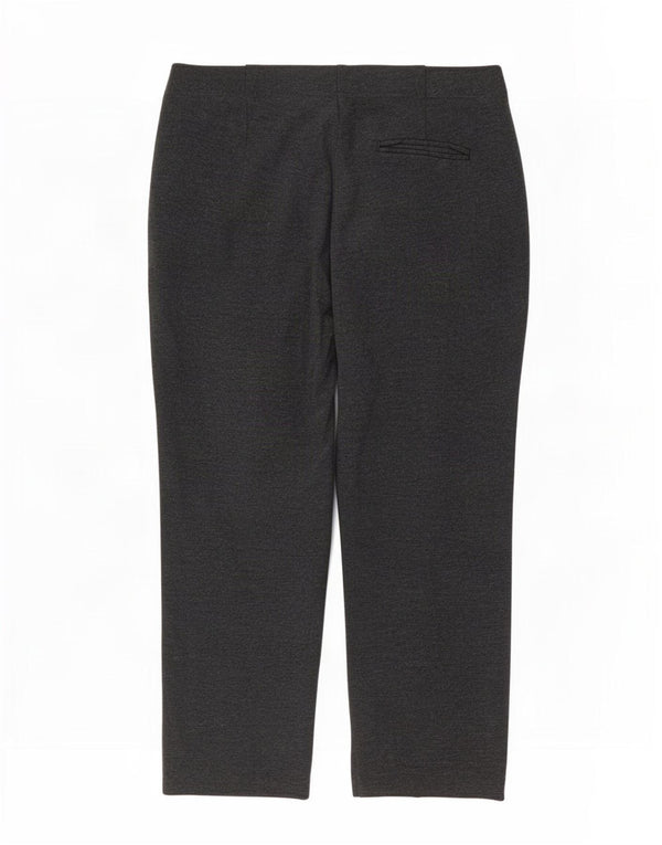 Marks & Spencer Womens Straight Cropped Trousers UK 16 Large W32 L24 Grey
