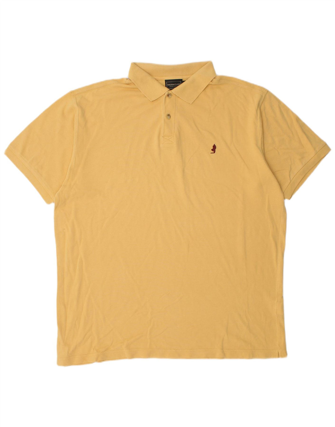 Marlboro Classics Mens Polo Shirt 2XL Yellow Cotton