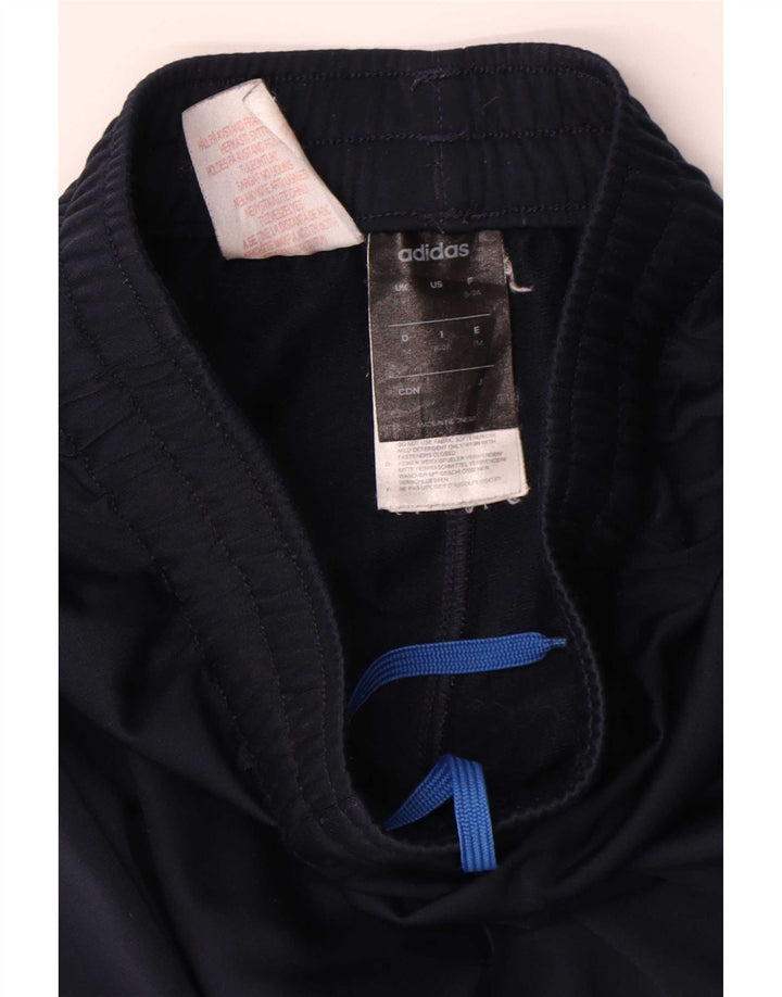 Adidas Boys Tracksuit Trousers Joggers 8-9 Years Navy Blue Polyester