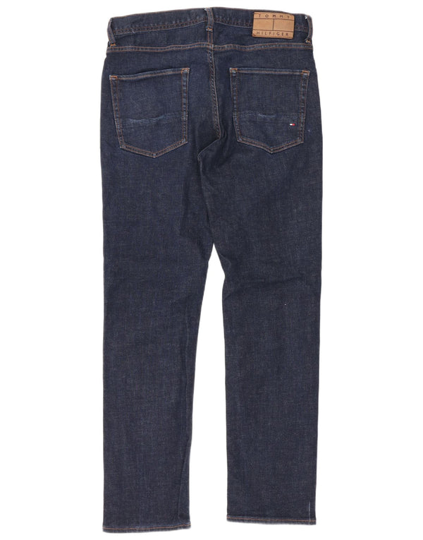 Tommy Hilfiger Mens Denton Straight Jeans W32 L30 Navy Blue Cotton