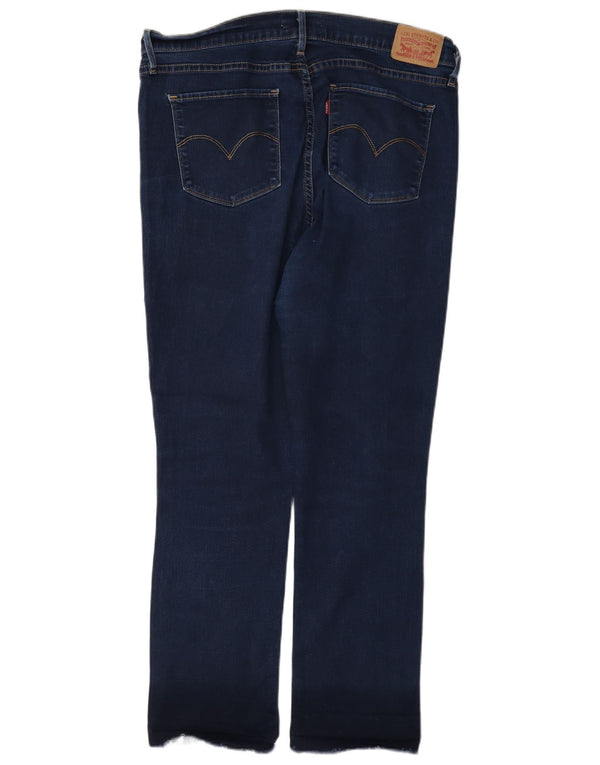 Levi's Womens 724 High Rise Straight Jeans W33 L28 Blue Cotton