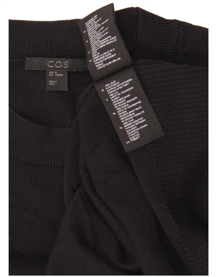 Cos Womens Jumper Dress UK 14 Medium Navy Blue Wool