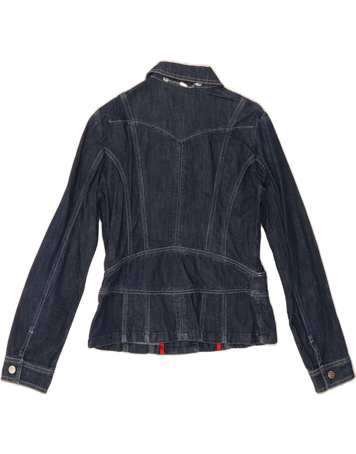 TRUSSARDI JEANS Womens Denim Jacket IT 46 Large Blue Cotton Vintage Trussardi Jeans and Second-Hand Trussardi Jeans from Messina Hembry 