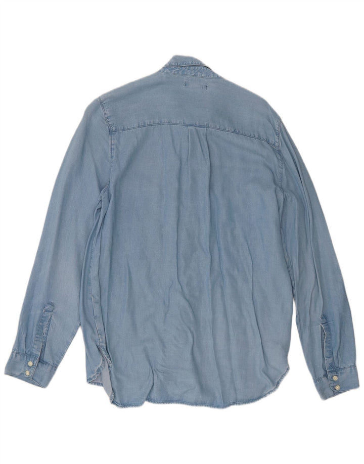 Gap Womens Denim Shirt UK 14 Medium Blue Lyocell