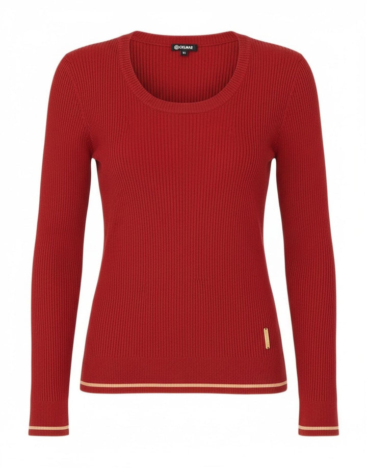 Colmar Womens Boat Neck Jumper Sweater UK 12 Medium Red