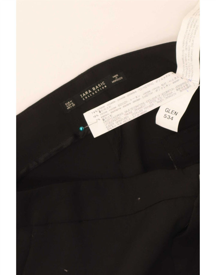 Zara Womens Slim Suit Trousers Medium W28 L26 Black Polyester