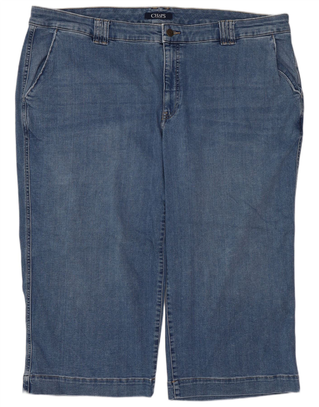 Chaps Womens Capri Jeans US 22 3XL W44 L21 Blue Cotton