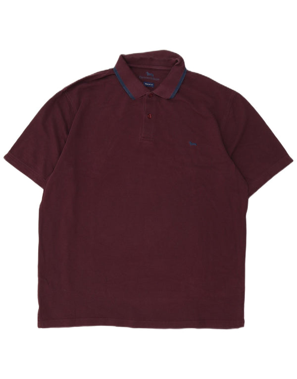 HARMONT & BLAINE Mens Regular Fit Polo Shirt 4XL Burgundy Cotton