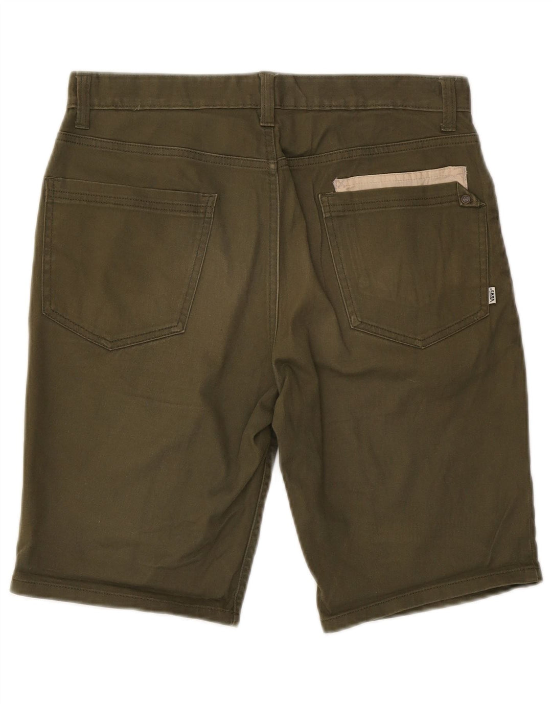 Vans Mens Casual Shorts W30 Medium Khaki Cotton