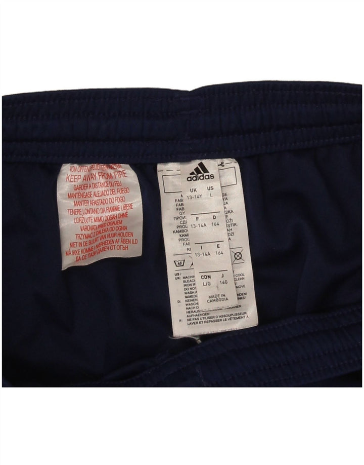 Adidas Boys Sport Shorts 13-14 Years Navy Blue Polyester