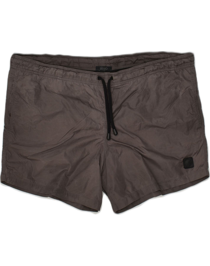 LIU JO Mens Swimming Shorts W41 XL Brown Polyester | Vintage Liu Jo | Thrift | Second-Hand Liu Jo | Used Clothing | Messina Hembry 
