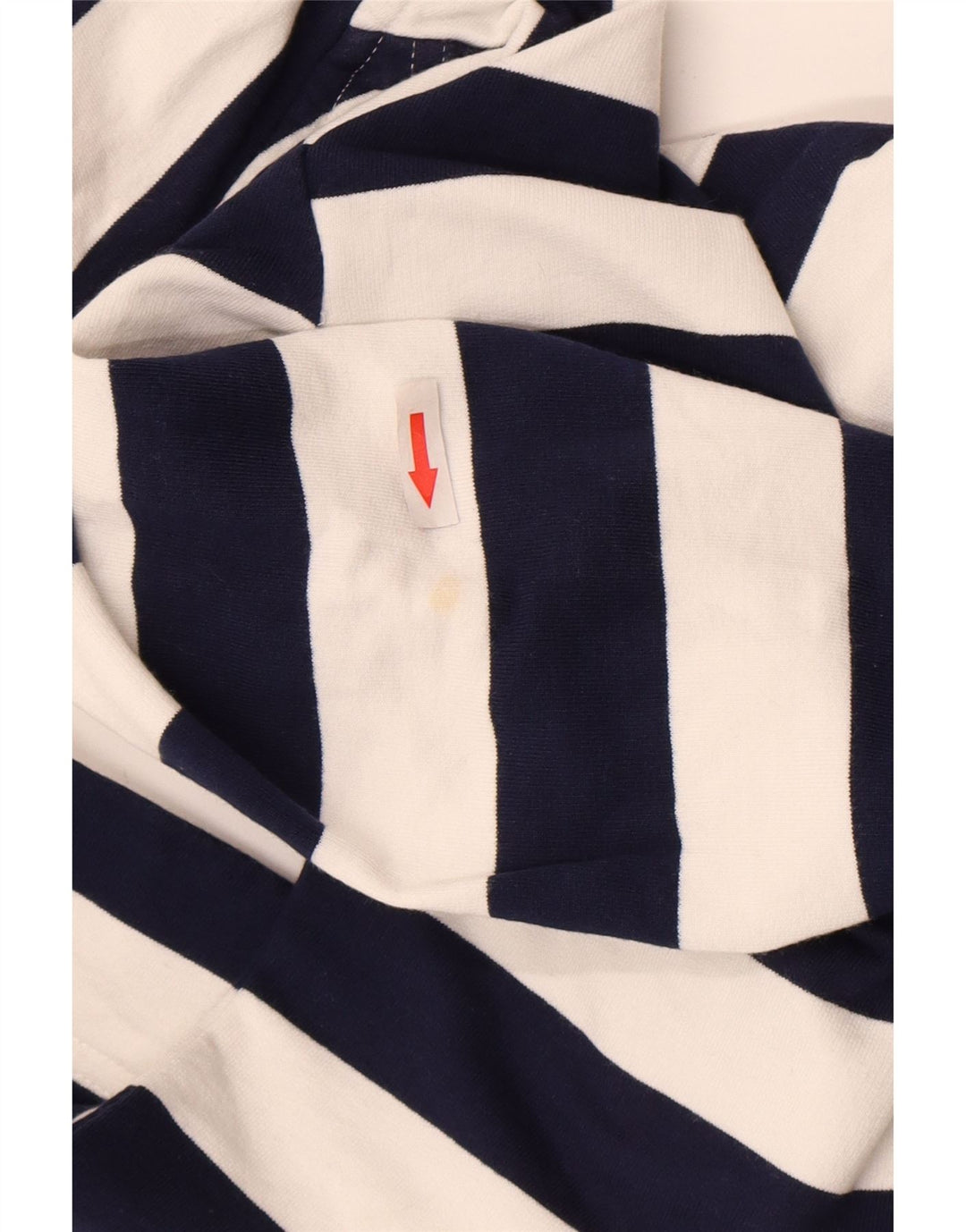 Joules Womens Button Neck Sweatshirt Jumper UK 8 Small Navy Blue Striped