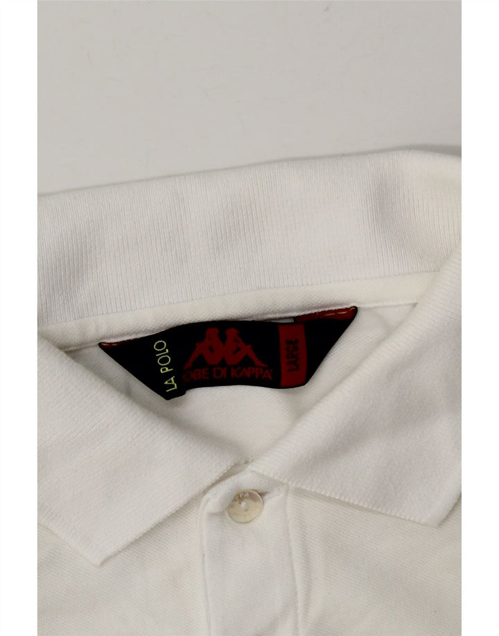 Kappa Mens Polo Shirt Large White