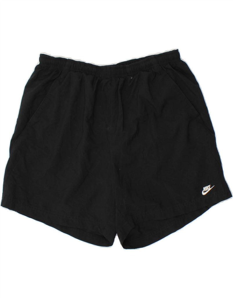 NIKE Mens Sport Shorts Large Black Polyester | Vintage Nike | Thrift | Second-Hand Nike | Used Clothing | Messina Hembry 