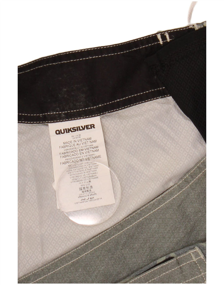 Quiksilver Mens Swimming Shorts Large  Grey Floral Polyester