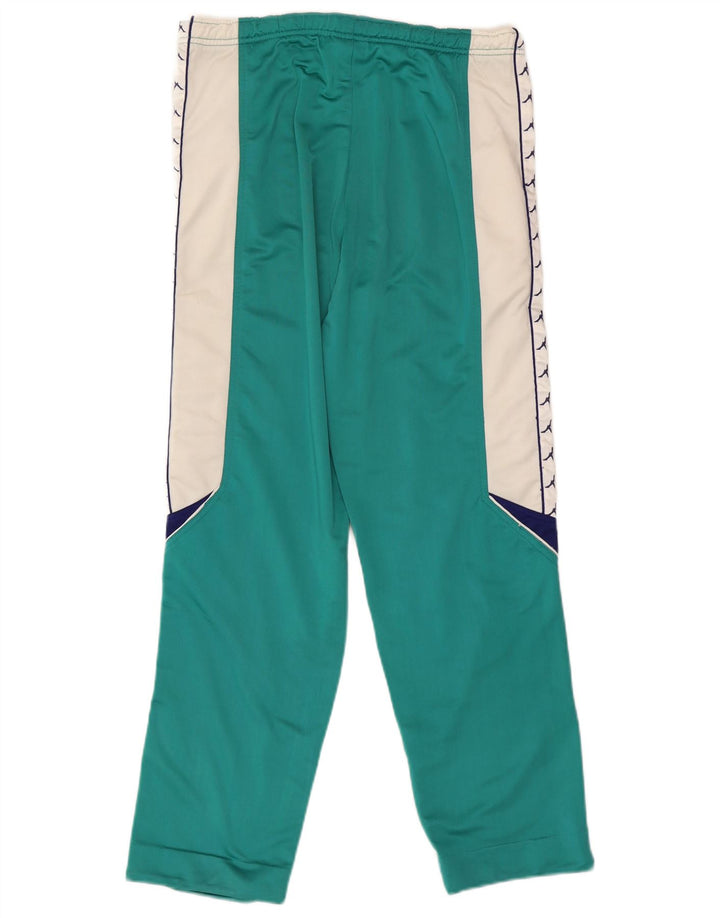 Kappa Mens Graphic Tracksuit Trousers Large Green Colourblock