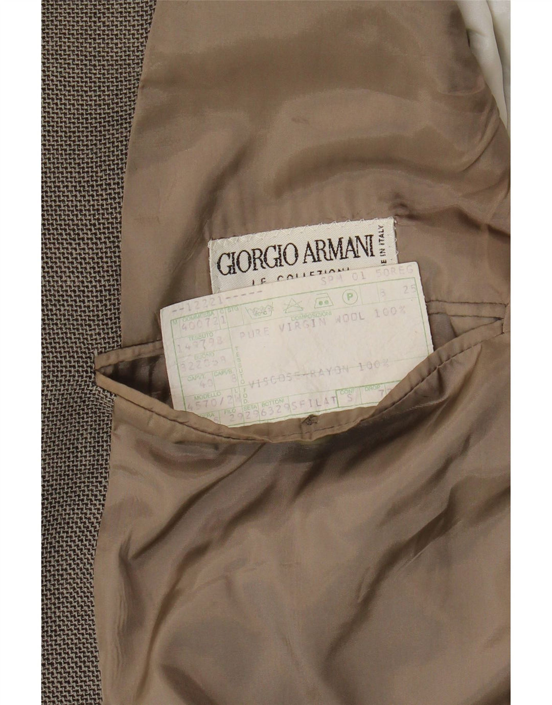 Giorgio Armani Mens 2 Button Blazer Jacket IT 50 Medium Grey Virgin Wool