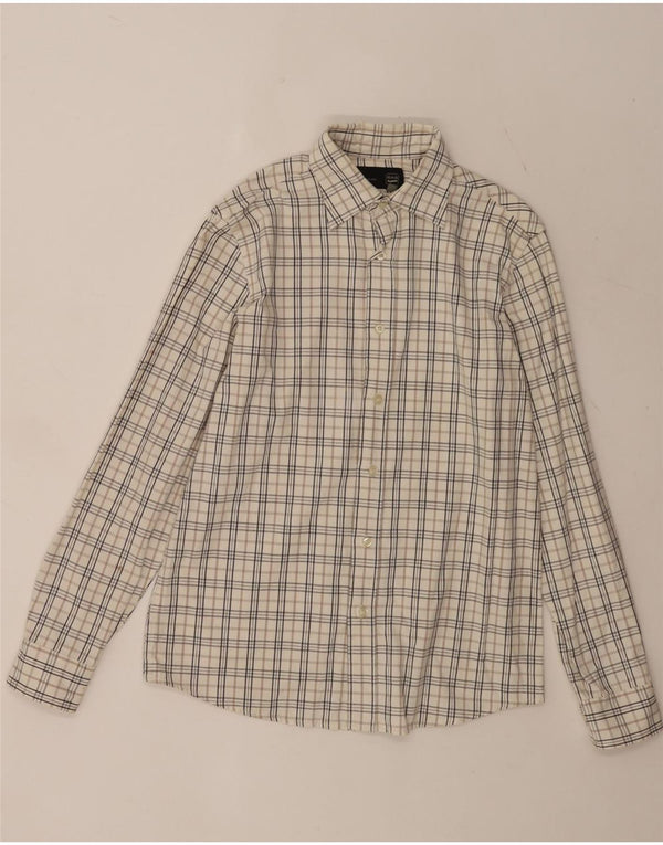 Gas Mens Shirt Medium White Check