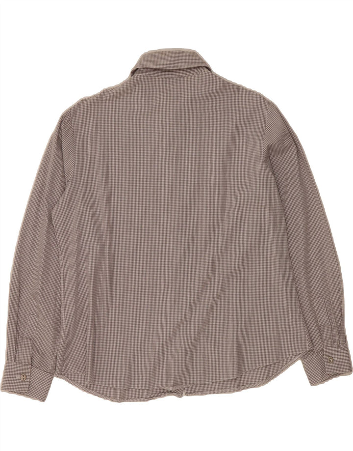 SASHA Womens Shirt UK 14 Large Grey Gingham Cotton Vintage Sasha and Second-Hand Sasha from Messina Hembry 