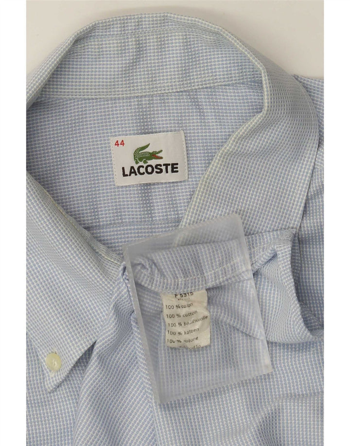 Lacoste Mens Shirt Size 44 XL Blue Cotton