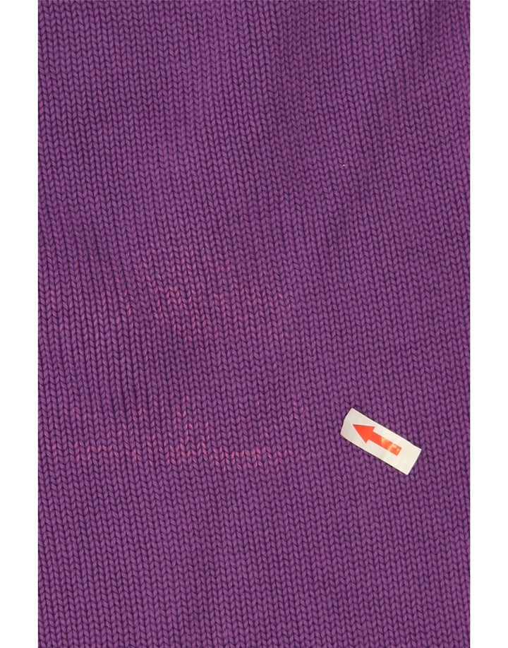 Zara Mens V-Neck Jumper Sweater Large Purple