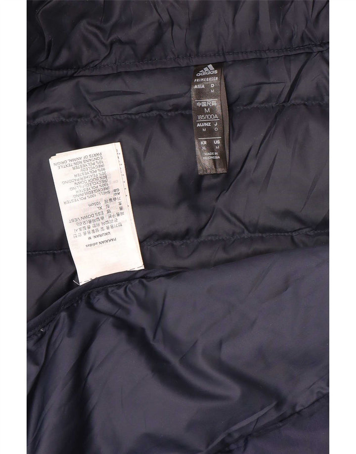 Adidas Mens Padded Gilet UK 38 Medium Navy Blue Polyester