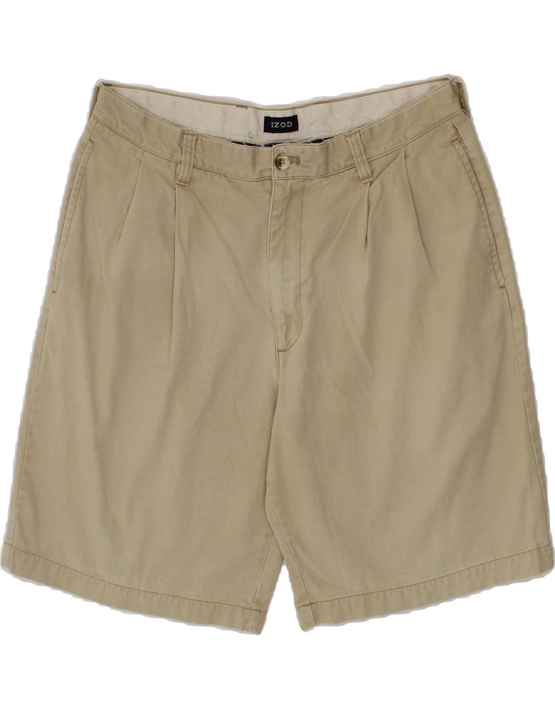 IZOD Mens Pegged Chino Shorts W33 Medium Beige Cotton Vintage Izod and Second-Hand Izod from Messina Hembry 