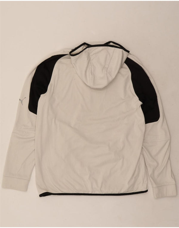 Puma Mens Hoodie Jumper XL White Colourblock Polyester