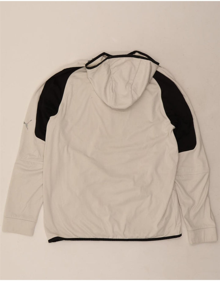 Puma Mens Hoodie Jumper XL White Colourblock Polyester