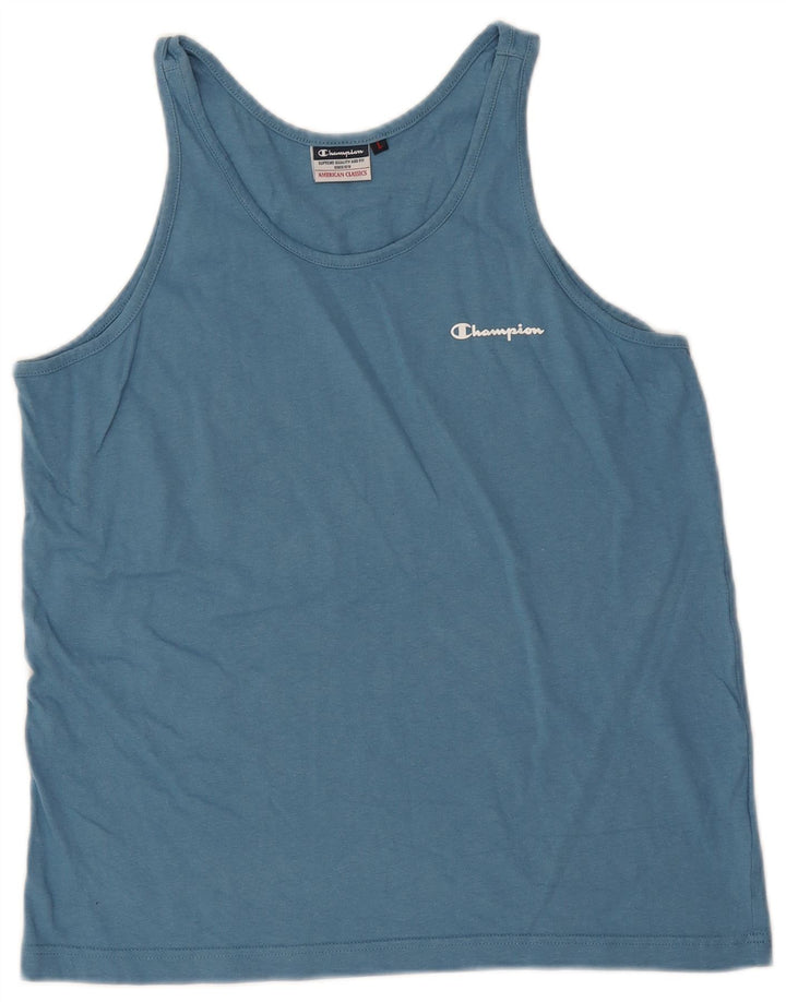 Champion Womens Vest Top UK 16 Large Blue