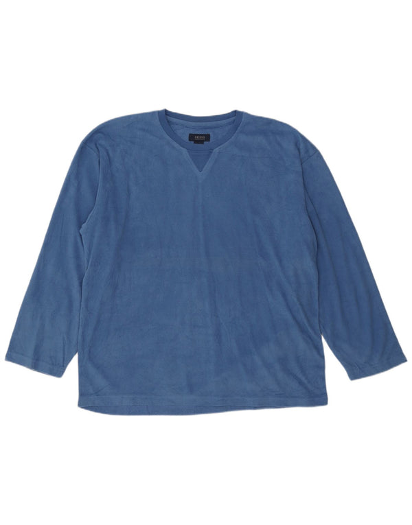 Izod Mens Fleece Jumper Medium Blue Polyester
