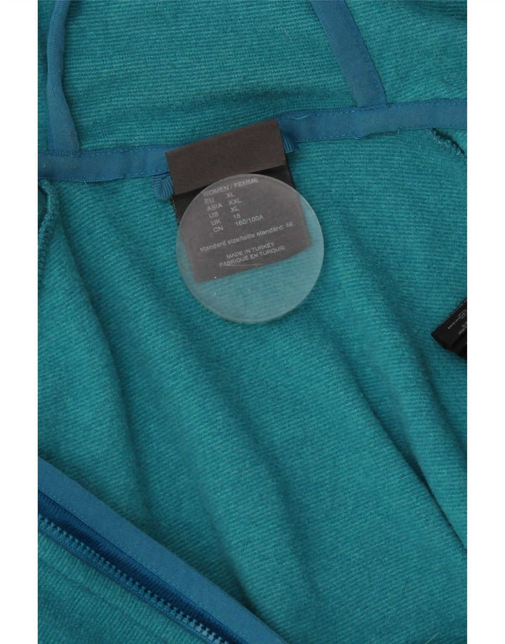 Jack Wolfskin Womens Hooded Tracksuit Top Jacket UK 18 XL Blue Polyester