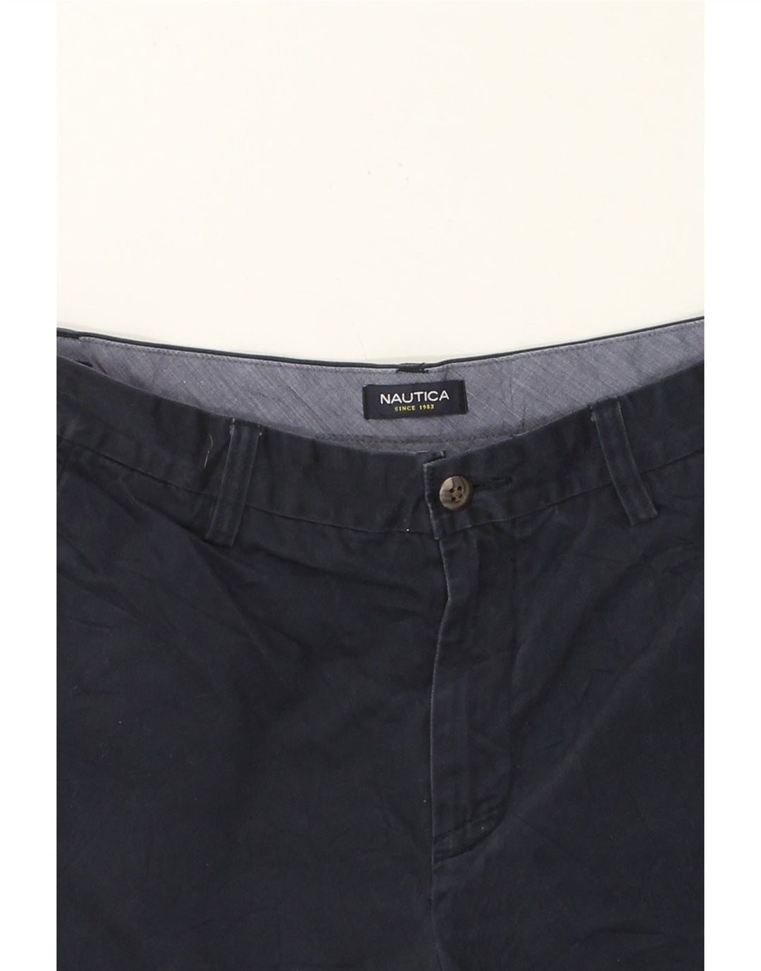 NAUTICA Mens Chino Shorts W33 Medium  Navy Blue Cotton Vintage Nautica and Second-Hand Nautica from Messina Hembry 