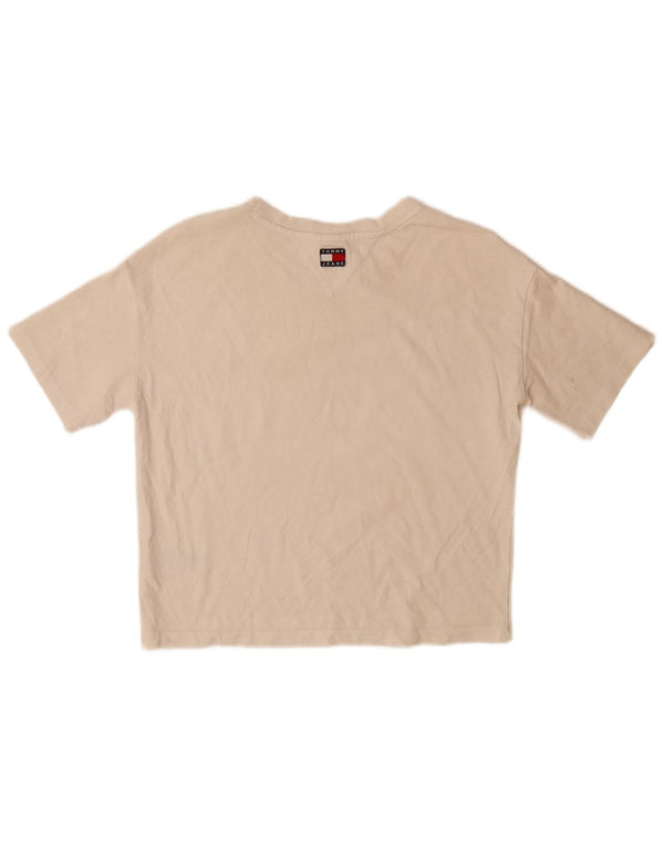 Tommy Hilfiger Mens Oversized Graphic T-Shirt Top XS White Cotton