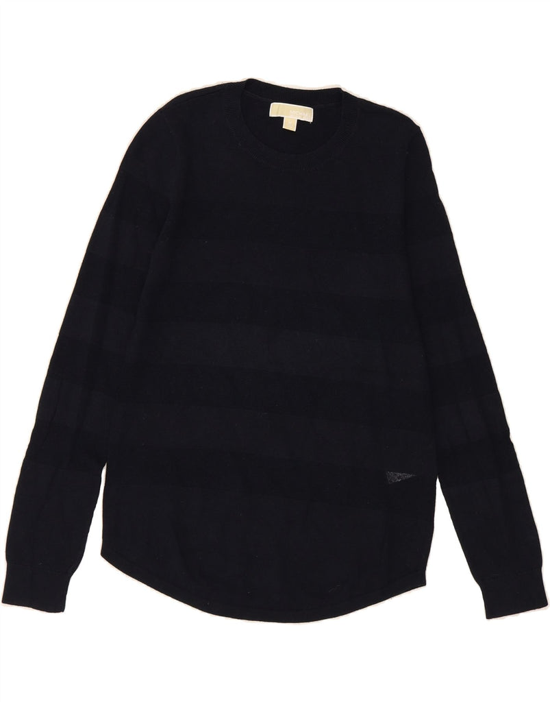 MICHAEL KORS Womens Crew Neck Jumper Sweater UK 12 Medium Navy Blue Vintage Michael Kors and Second-Hand Michael Kors from Messina Hembry 
