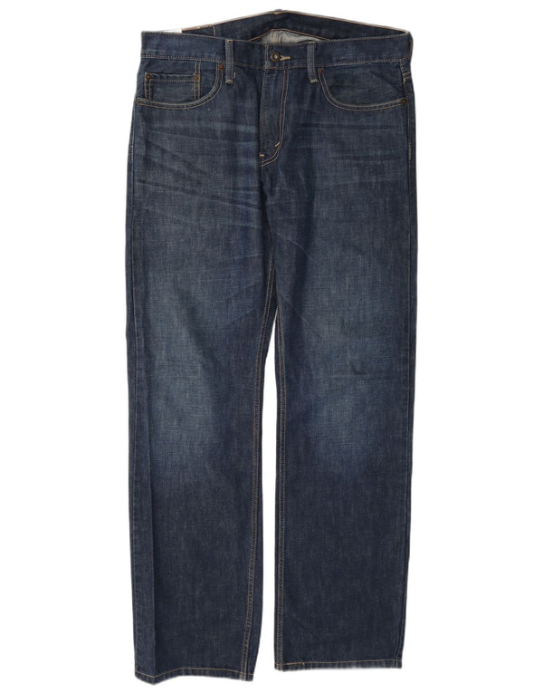 Levi's Mens 514 Straight Jeans W34 L32 Navy Blue Cotton