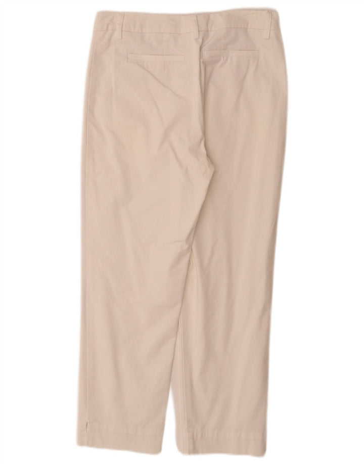 Marella Womens Straight Cropped Trousers W28 L26 White