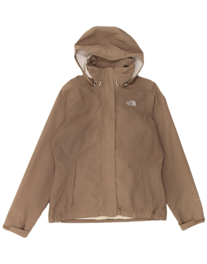 The North Face Womens Hyvent Hooded Rain Jacket UK 14 Medium Beige