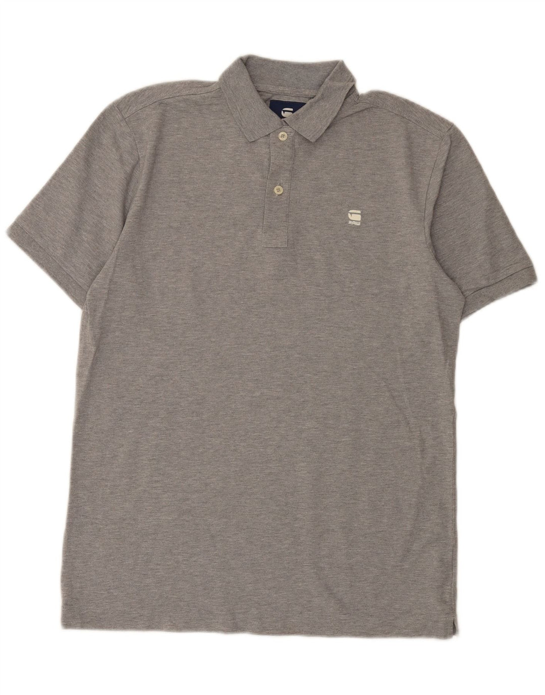 G-Star Mens Polo Shirt Medium Grey Cotton