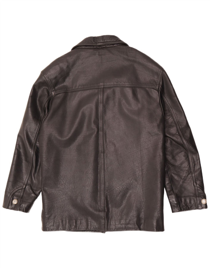 Vintage Mens Leather Jacket UK 38 Medium Black