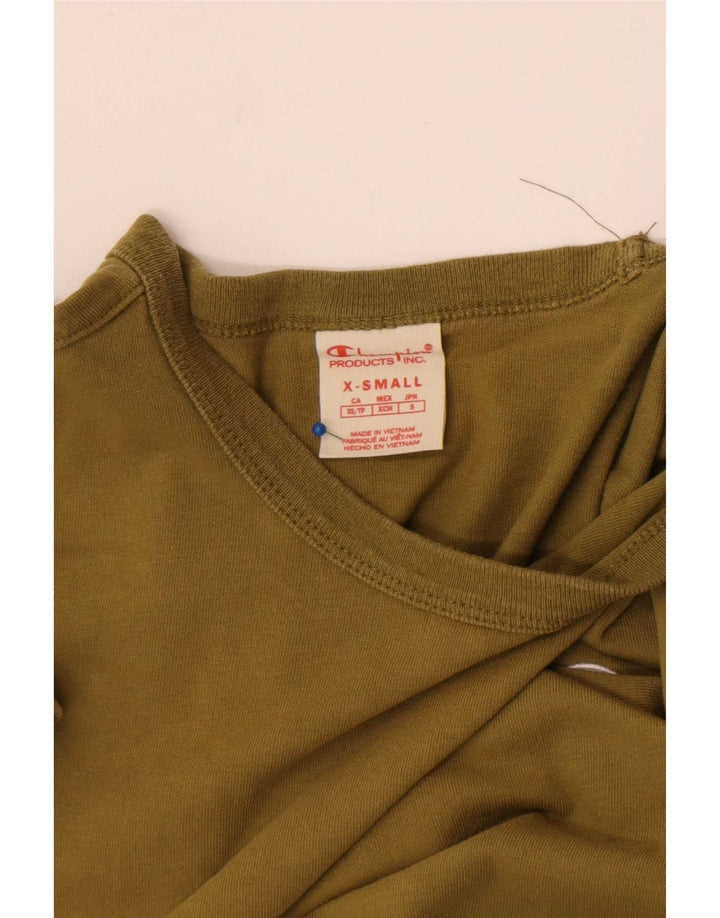 Champion Mens T-Shirt Top XS Khaki