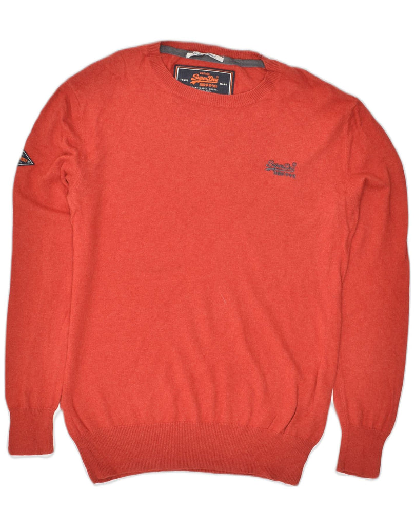 SUPERDRY Mens Crew Neck Jumper Sweater Medium Red Cotton | Vintage Superdry | Thrift | Second-Hand Superdry | Used Clothing | Messina Hembry 