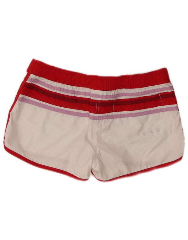 Adidas Womens Swimming Shorts UK 10 Small White Colourblock Polyester