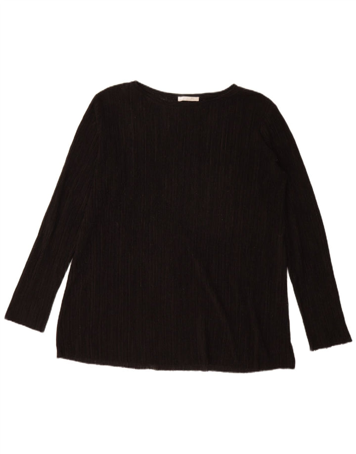 Zara Womens Oversized Boat Neck Jumper Sweater UK 14 Medium Black