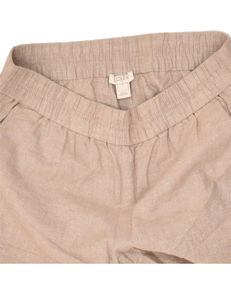 J. CREW Womens Hot Pants US 2 XS W30 Beige Linen | Vintage J. Crew | Thrift | Second-Hand J. Crew | Used Clothing | Messina Hembry 