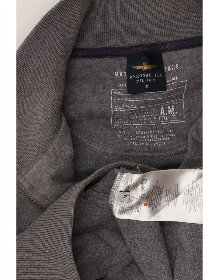 AERONAUTICA MILITARE Mens Tracksuit Top Jacket Medium Grey Colourblock
